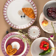 Mauve Weave 21-piece dinner set (6 persons' set)