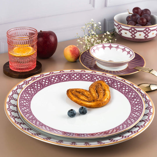 Mauve Weave Dinner Plate