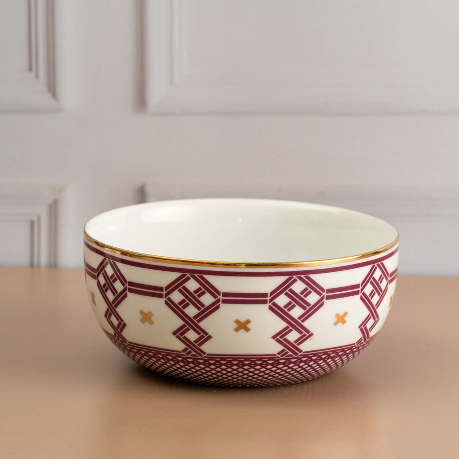 Mauve Weave Small Serving Bowl