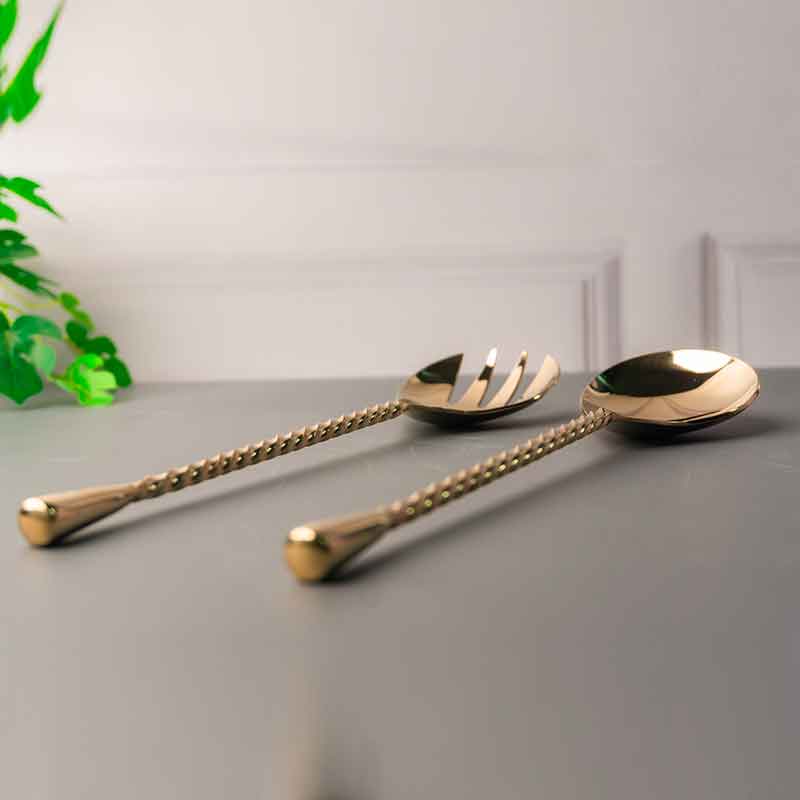 Swivel Gold 2-Piece Serving Set